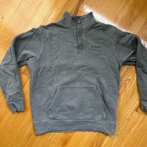 Columbia Heather Beige Crew with Embroidered Logo